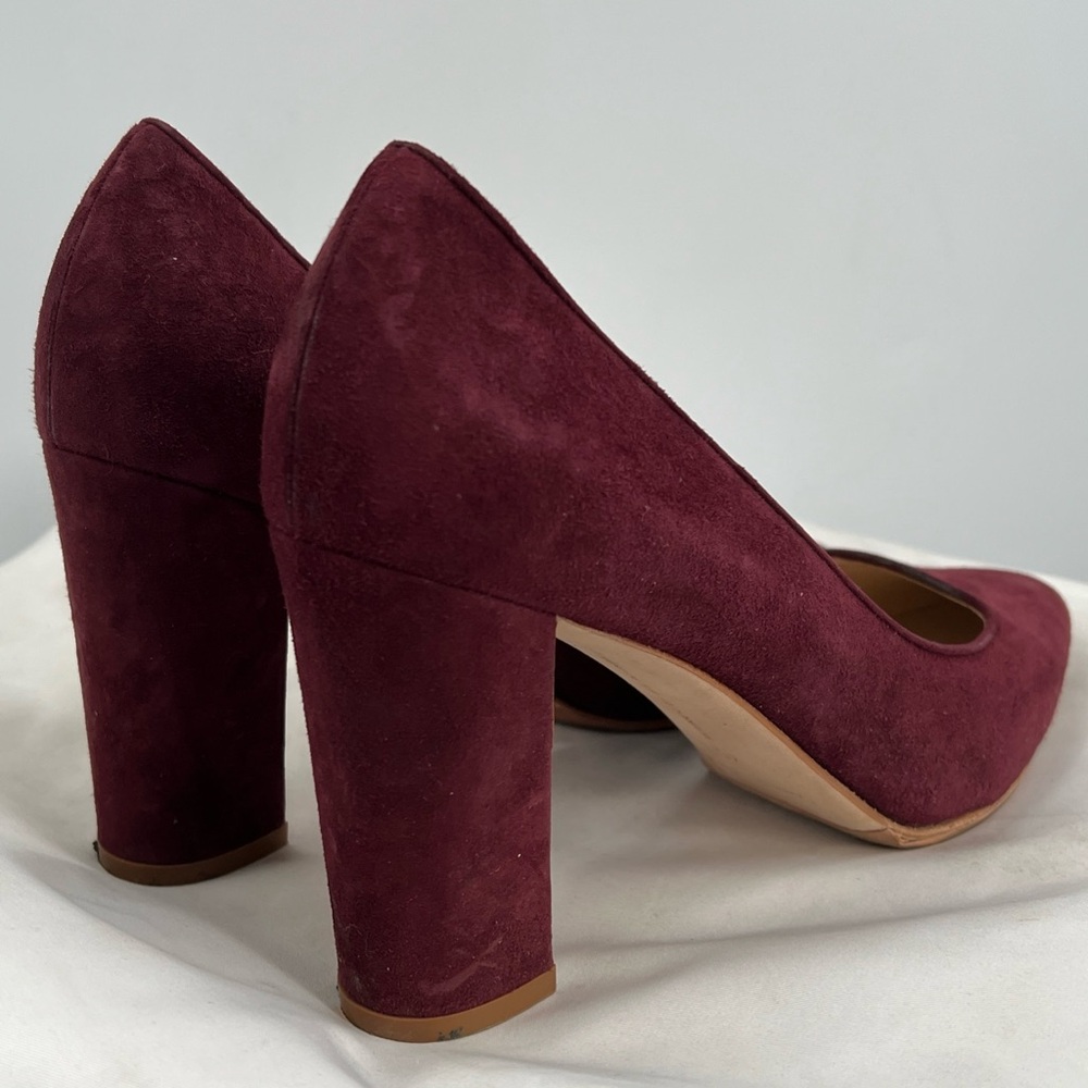 Manolo Blahnik Women's Tucciototo Block-Heel Suede Pumps Size 40 EU 10 US 90mm - Picture 6 of 13